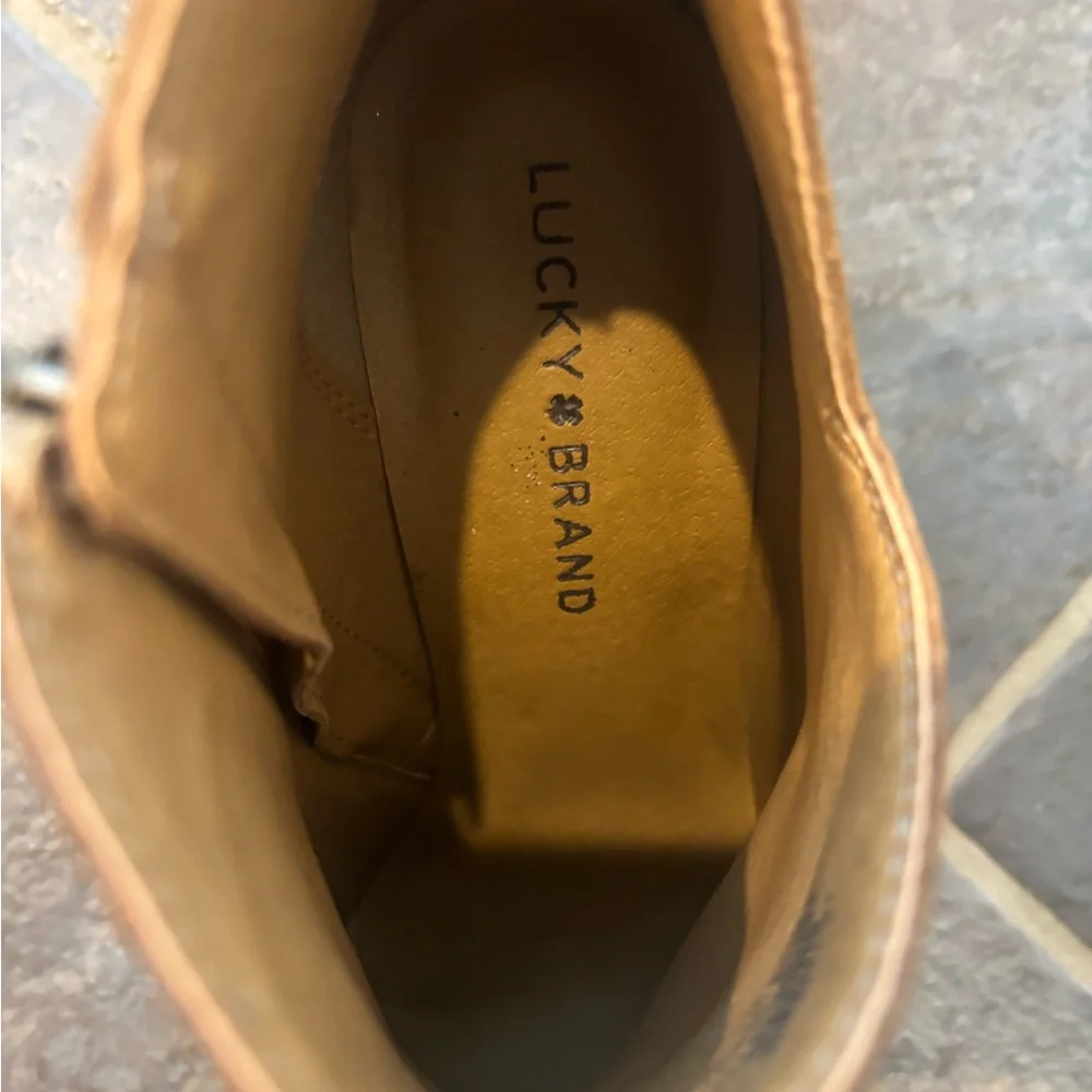 Lucky Brand Tan Suede Wedge Boots - Picture 2 of 6
